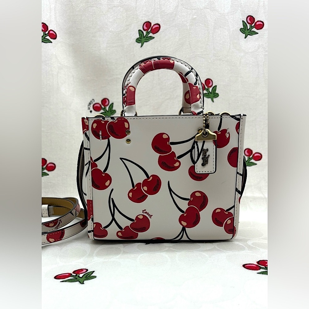 🍒 Coach Rogue 17 in 🍒 Cherry Print 🍒 NWT, Accessories Posted Separately